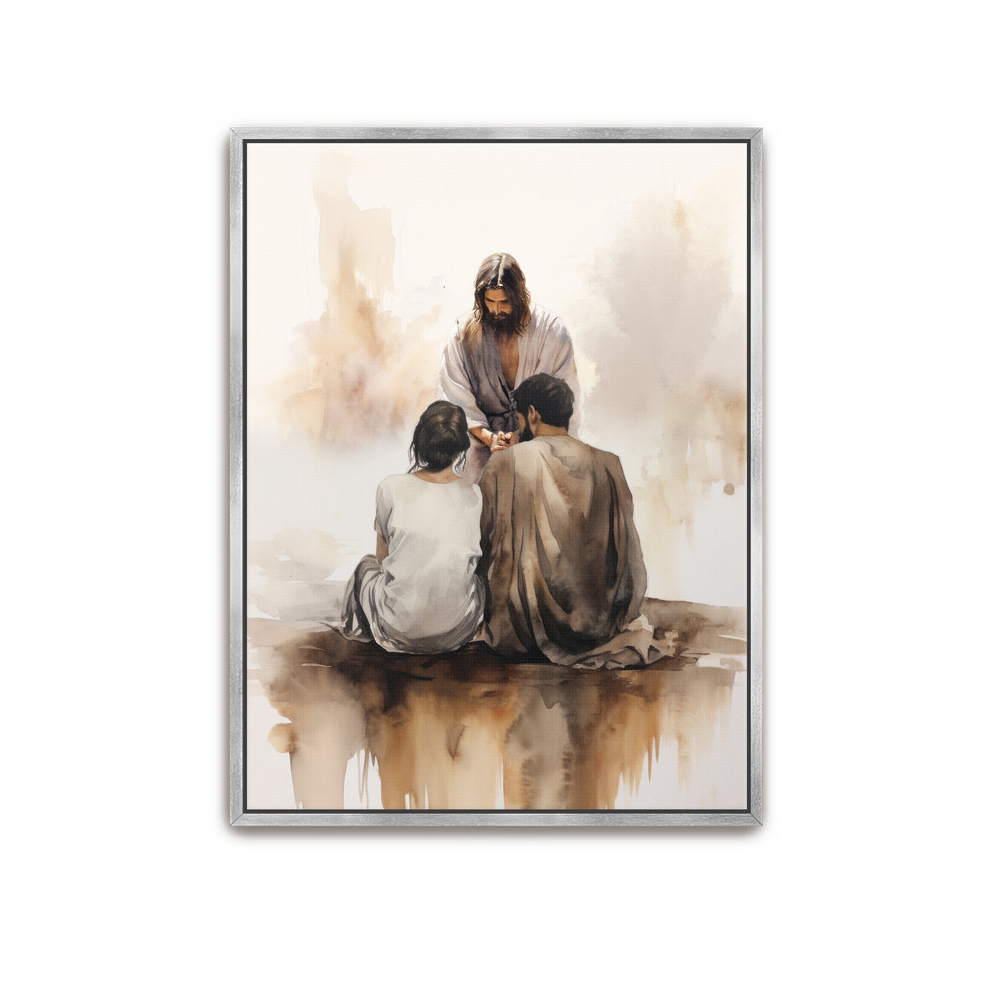 Embrace The Faith / Jesus Christ / Christian Modern Artwork / Modern Framed Canvas
