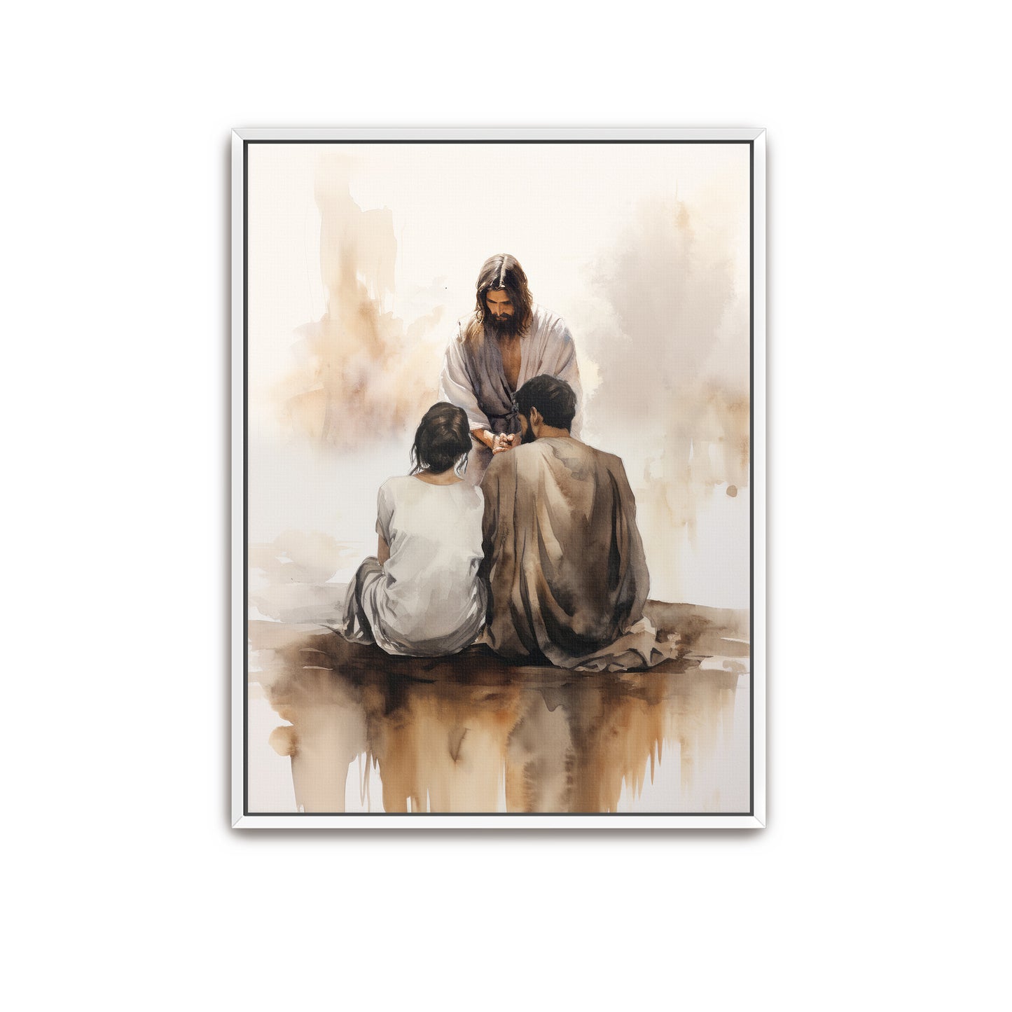 Embrace The Faith / Jesus Christ / Christian Modern Artwork / Modern Framed Canvas