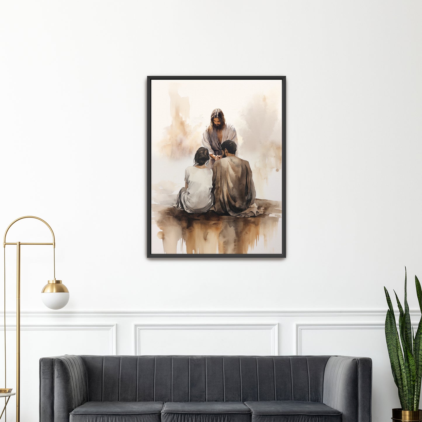 Embrace The Faith / Jesus Christ / Christian Modern Artwork / Modern Framed Canvas