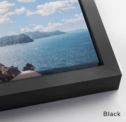 Black Floating Canvas frame detail