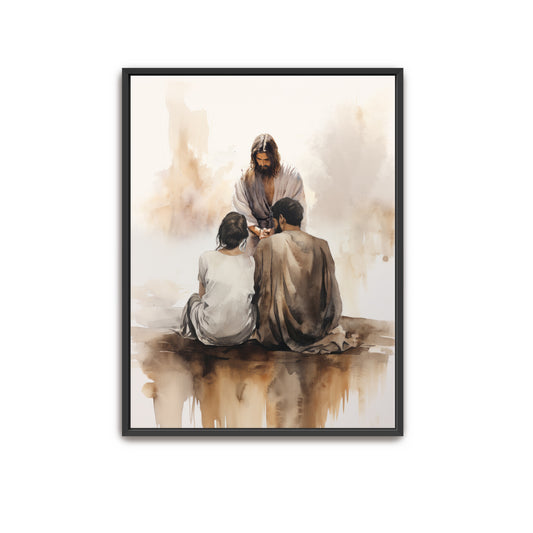 Embrace The Faith Floating Black Framed Canvas