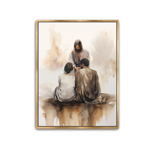 Embrace The Faith / Jesus Christ / Christian Modern Artwork / Modern Framed Canvas