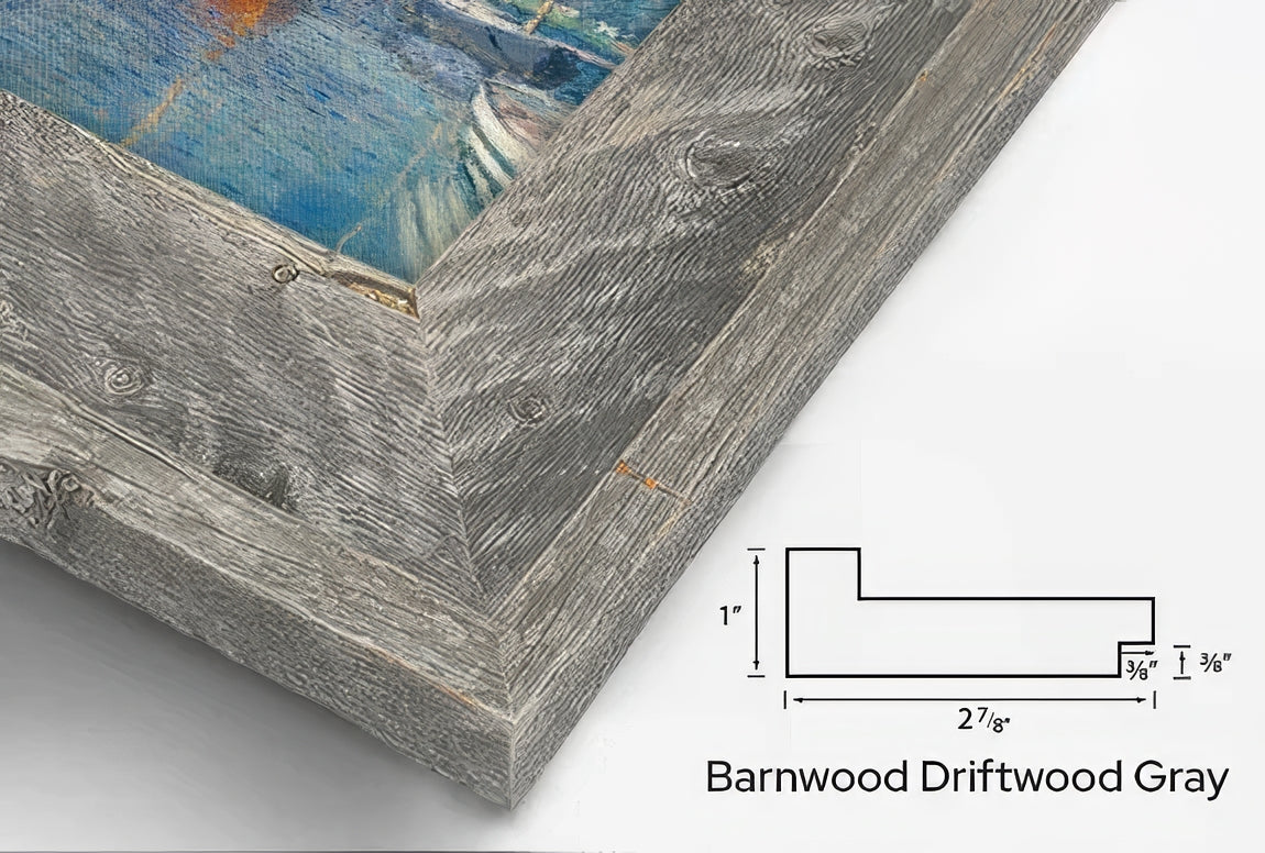 Gray Barnwood Driftwood frame detail