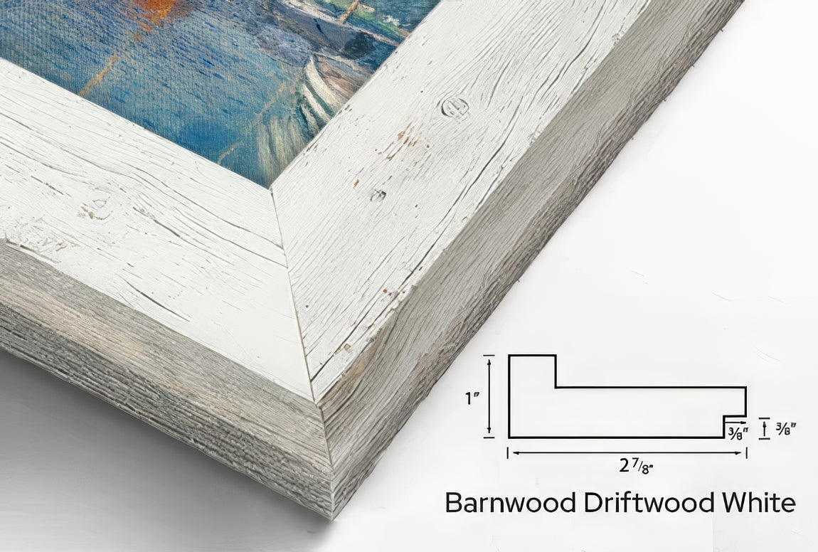 White Barnwood Driftood frame detail