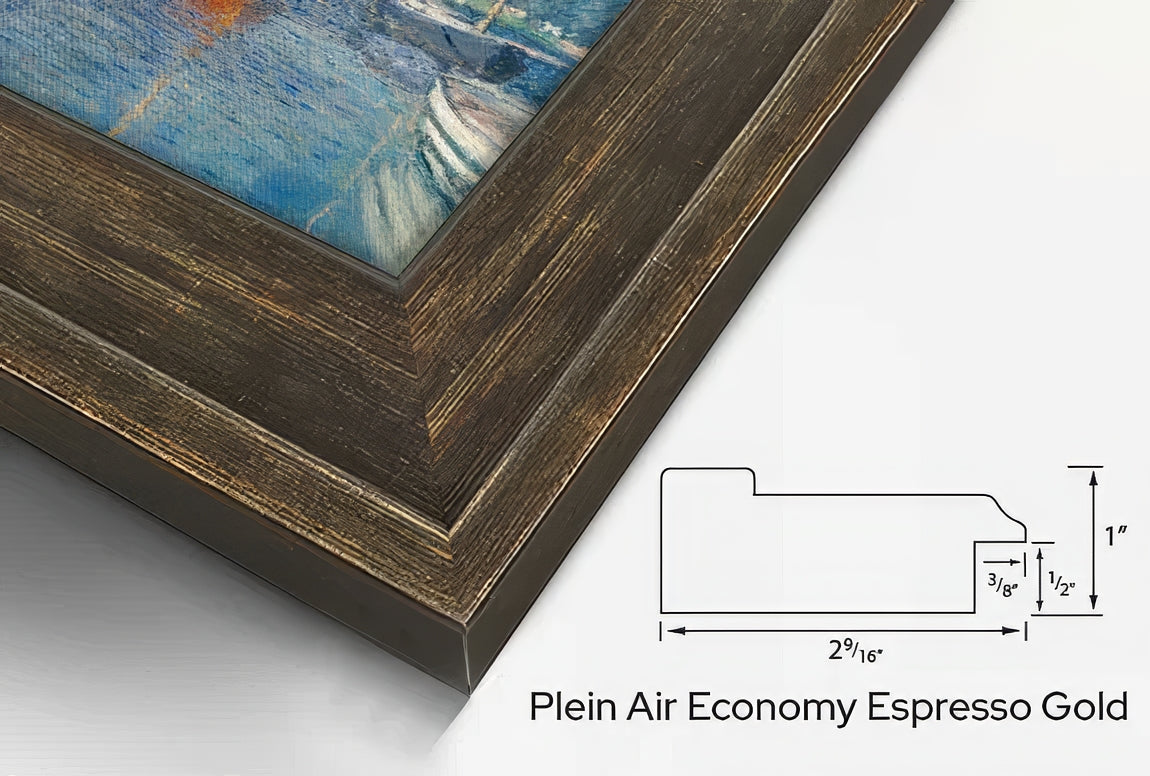 Plein Air Economy Espresso Gold frame detail